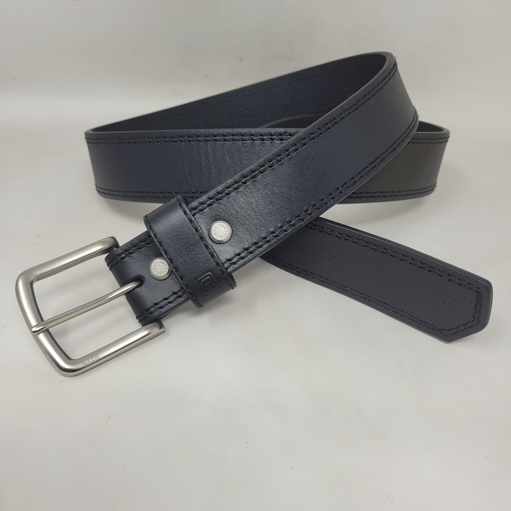 5.11 Tactical Belt Lg Black Leather Stitched Reinforced Work Utility Industrial